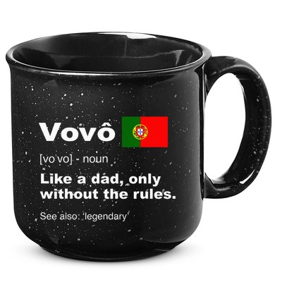 Definition Of Vovo Camisa Funny Portuguese Grandfather 15oz Campfire Ceramic Mug