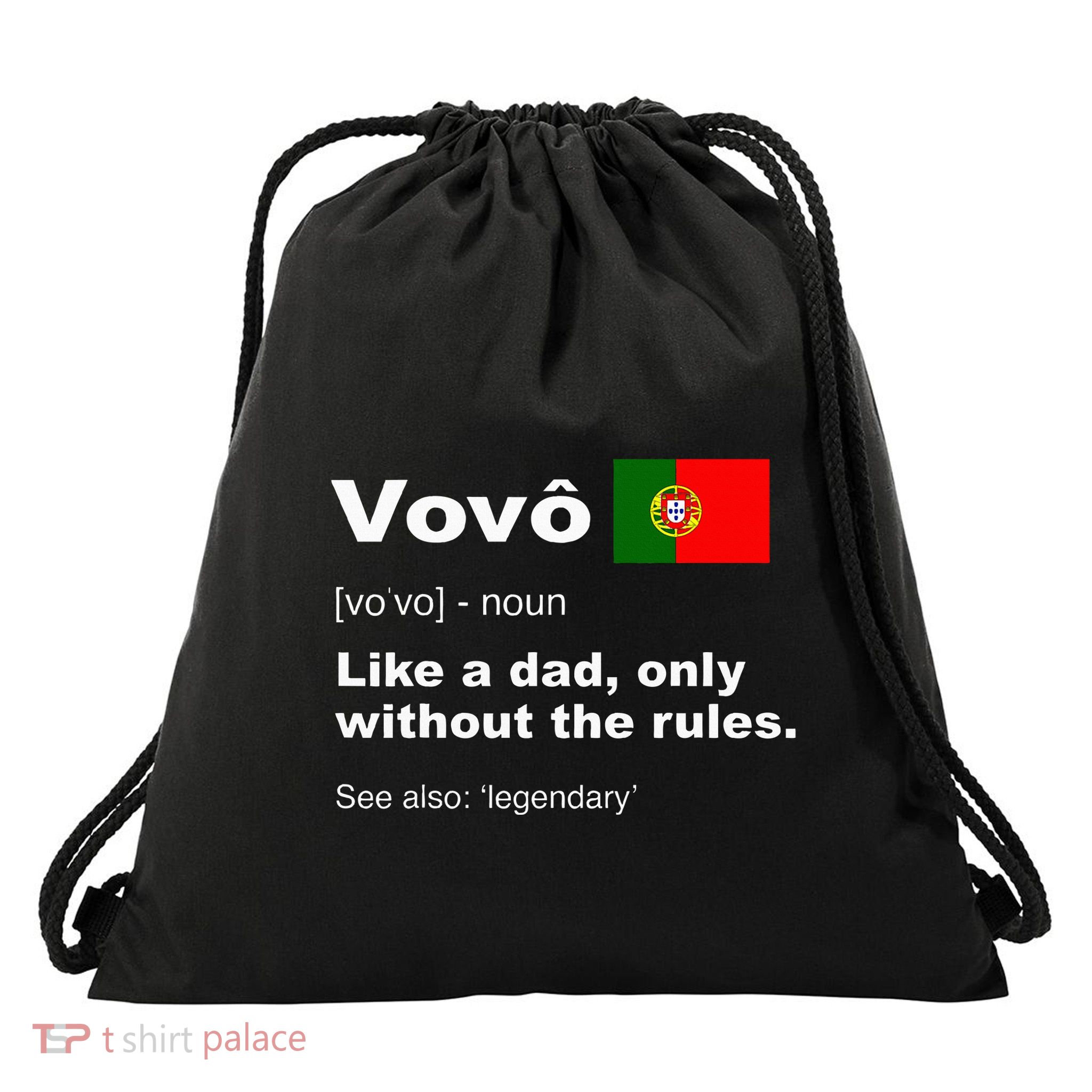 Definition Of Vovo Camisa Funny Portuguese Grandfather Drawstring Bag