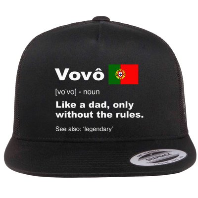 Definition Of Vovo Camisa Funny Portuguese Grandfather Flatbill Hat