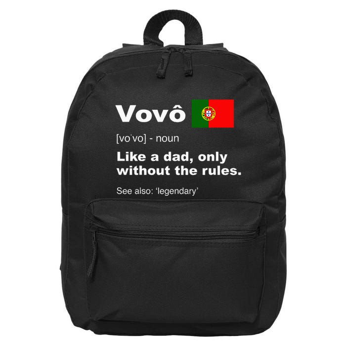 Definition Of Vovo Camisa Funny Portuguese Grandfather 16 in Basic Backpack