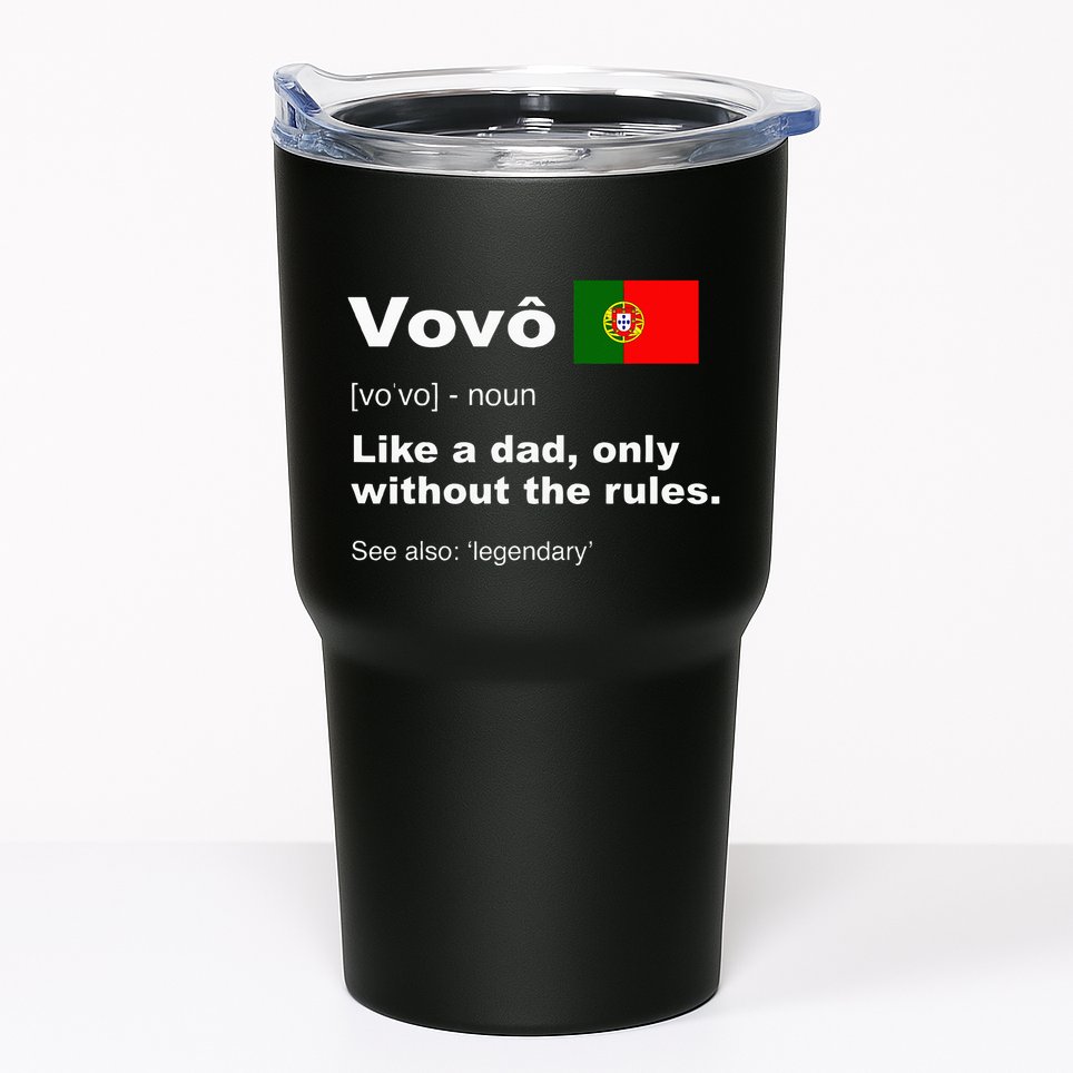 Definition Of Vovo Camisa Funny Portuguese Grandfather Tumbler