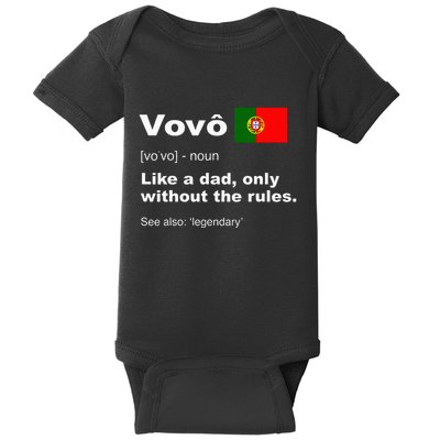 Definition Of Vovo Camisa Funny Portuguese Grandfather Baby Bodysuit
