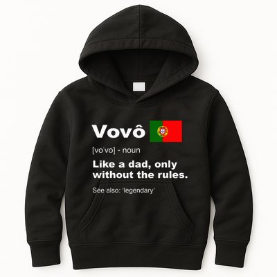 Definition Of Vovo Camisa Funny Portuguese Grandfather Kids Hoodie