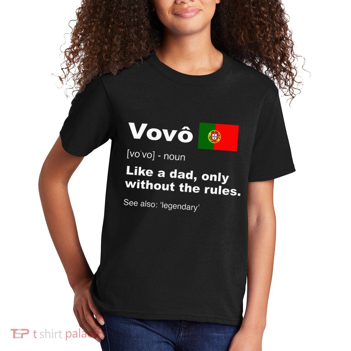 Definition Of Vovo Camisa Funny Portuguese Grandfather Kids T-Shirt