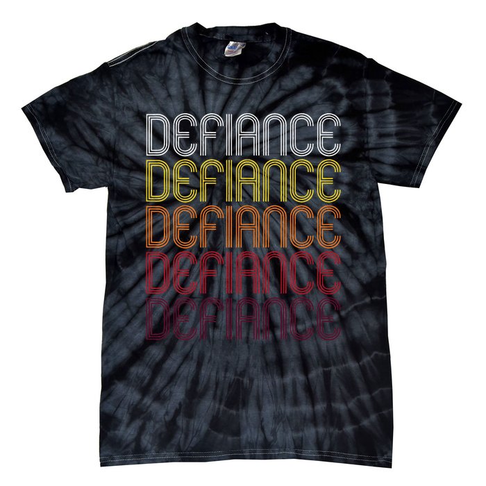 Defiance Oh Vintage Style Ohio Tie-Dye T-Shirt