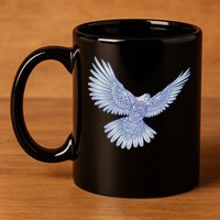 Dove Blue Porcelain 11oz C Handle Ceramic Mug
