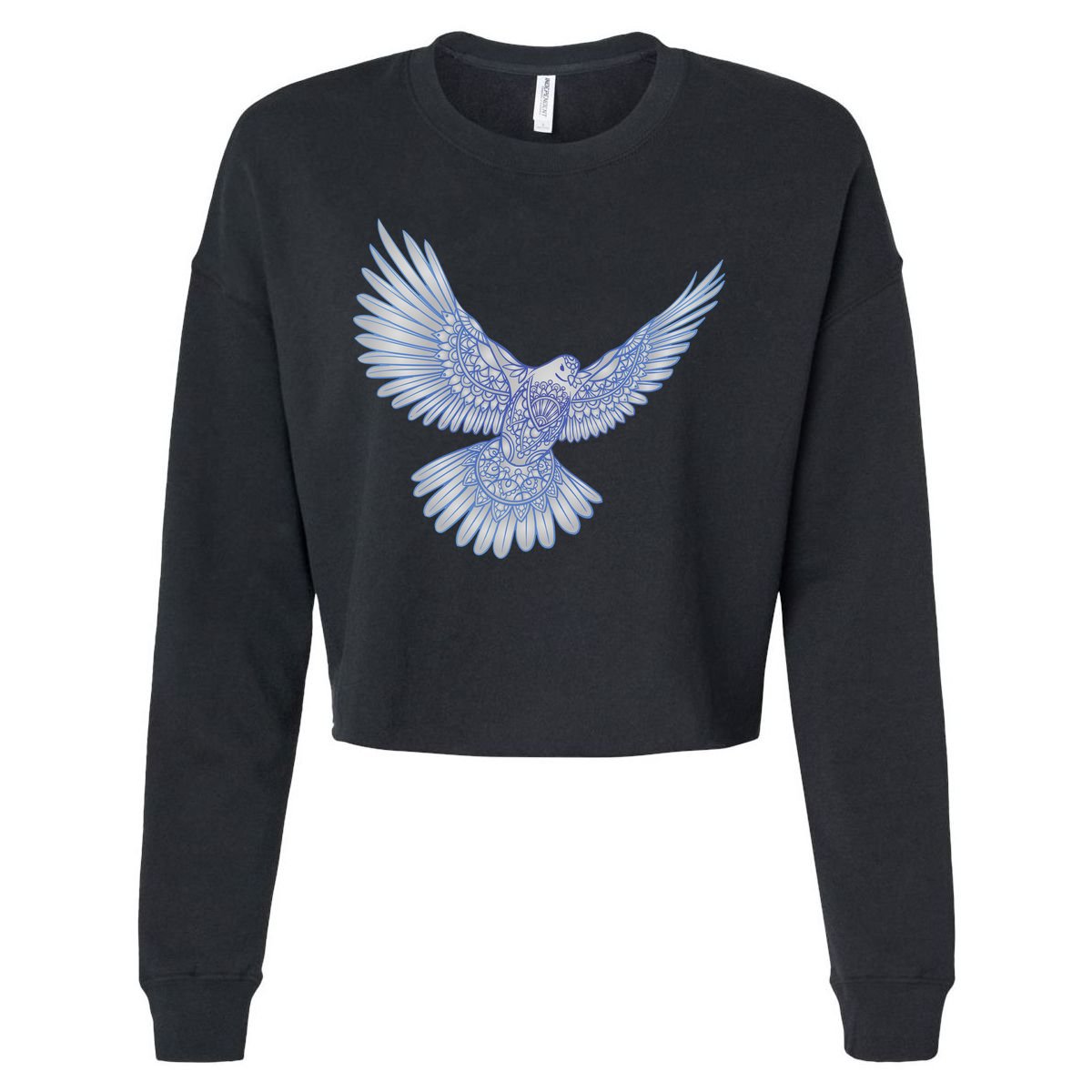 Dove Blue Porcelain Cropped Pullover Crew