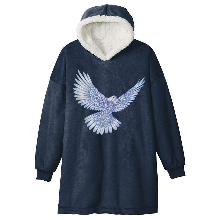 Dove Blue Porcelain Hooded Wearable Blanket