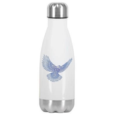 Dove Blue Porcelain Stainless Steel Insulated Water Bottle