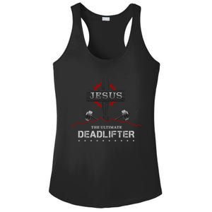 Deadlifts Or Weights In Gym Or Jesus The Ultimate Deadlifter Gift Ladies PosiCharge Competitor Racerback Tank