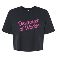 Destroyer Of Worlds Barb!e Barbenheimer Oppenheimer Barb!e Bella+Canvas Jersey Crop Tee