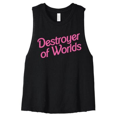 Destroyer Of Worlds Barb!e Barbenheimer Oppenheimer Barb!e Women's Racerback Cropped Tank