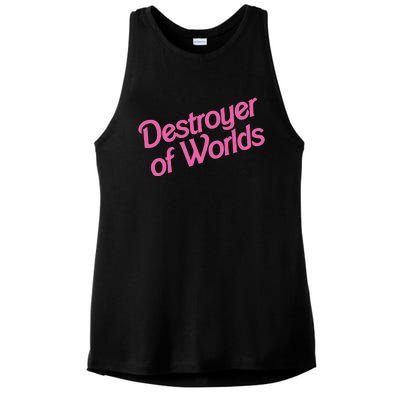 Destroyer Of Worlds In Pink Ladies PosiCharge Tri-Blend Wicking Tank