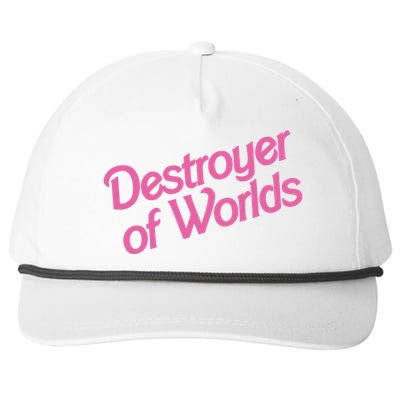 Destroyer Of Worlds In Pink Snapback Five-Panel Rope Hat