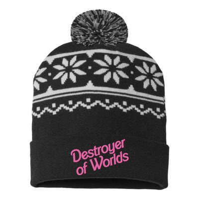 Destroyer Of Worlds In Pink USA-Made Snowflake Beanie