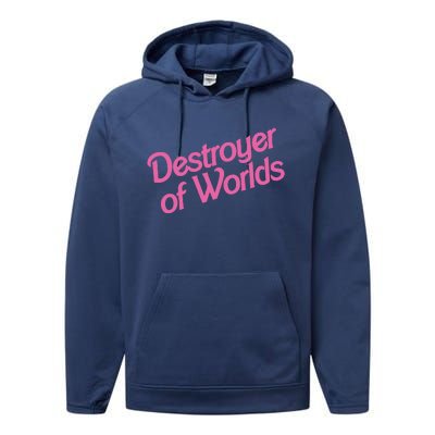 Destroyer Of Worlds In Pink Performance Fleece Hoodie