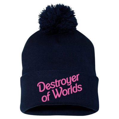 Destroyer Of Worlds In Pink Pom Pom 12in Knit Beanie