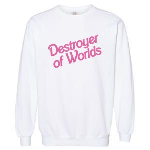 Destroyer Of Worlds In Pink Garment-Dyed Sweatshirt