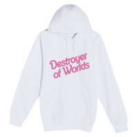 Destroyer Of Worlds In Pink Premium Pullover Hoodie