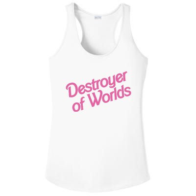 Destroyer Of Worlds In Pink Ladies PosiCharge Competitor Racerback Tank