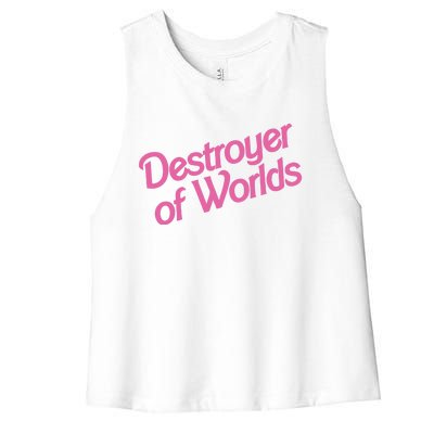 Destroyer Of Worlds In Pink Women's Racerback Cropped Tank