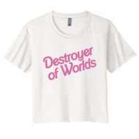 Destroyer Of Worlds In Pink Women's Crop Top Tee