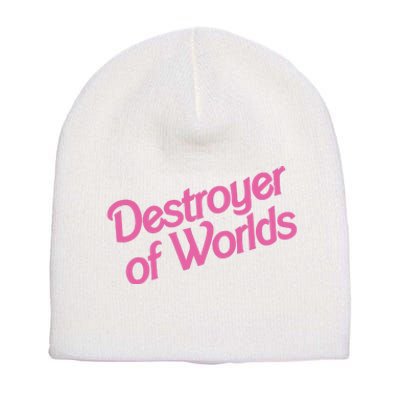 Destroyer Of Worlds In Pink Short Acrylic Beanie