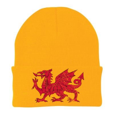 Dragon Of Wales Flag Welsh Cymru Flags Medieval Welsh Rugby Cute Gift Knit Cap Winter Beanie