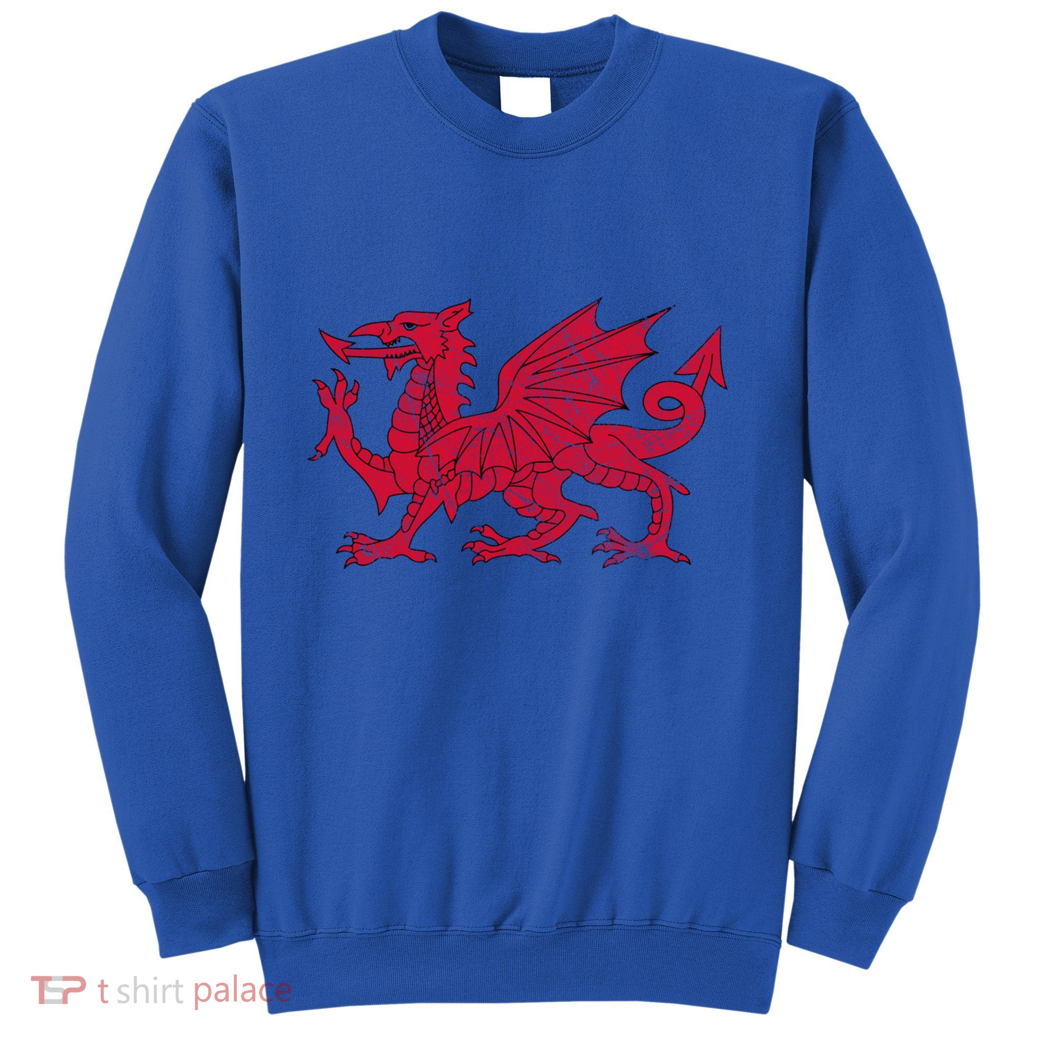 Dragon Of Wales Flag Welsh Cymru Flags Medieval Welsh Rugby Cute Gift Sweatshirt