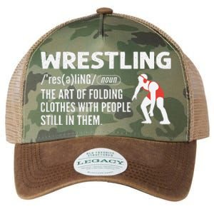 Definition Of Wrestling Funny Wrestler Coach Legacy Tie Dye Trucker Hat