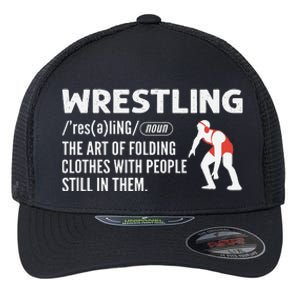 Definition Of Wrestling Funny Wrestler Coach Flexfit Unipanel Trucker Cap