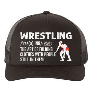 Definition Of Wrestling Funny Wrestler Coach Yupoong Adult 5-Panel Trucker Hat