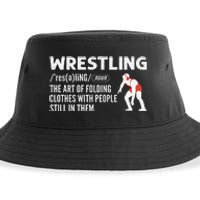 Definition Of Wrestling Funny Wrestler Coach Sustainable Bucket Hat