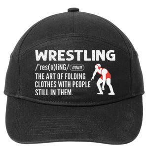 Definition Of Wrestling Funny Wrestler Coach 7-Panel Snapback Hat