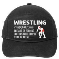 Definition Of Wrestling Funny Wrestler Coach 7-Panel Snapback Hat