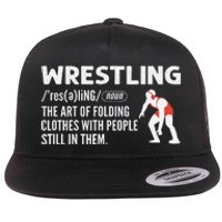 Definition Of Wrestling Funny Wrestler Coach Flat Bill Trucker Hat