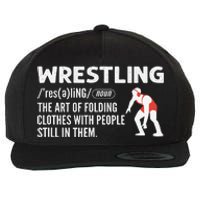 Definition Of Wrestling Funny Wrestler Coach Wool Snapback Cap