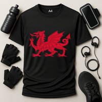 Dragon Of Wales Flag Cool Welsh Cymru Flags Performance Shirt