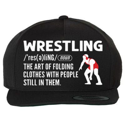 Definition Of Wrestling Wrestler Wool Snapback Cap