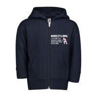 Definition Of Wrestling Wrestler Toddler Zip Fleece Hoodie