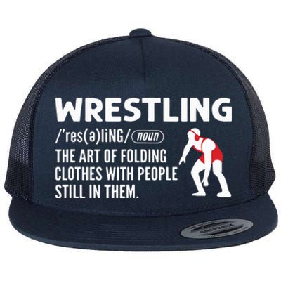 Definition Of Wrestling Wrestler Flat Bill Trucker Hat