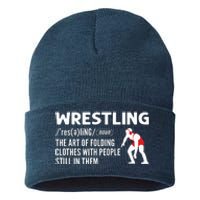 Definition Of Wrestling Wrestler Sustainable Knit Beanie