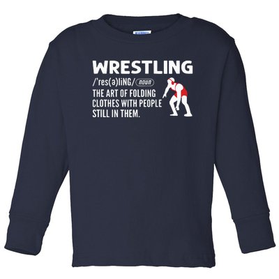 Definition Of Wrestling Wrestler Toddler Long Sleeve Shirt