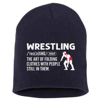 Definition Of Wrestling Wrestler Short Acrylic Beanie