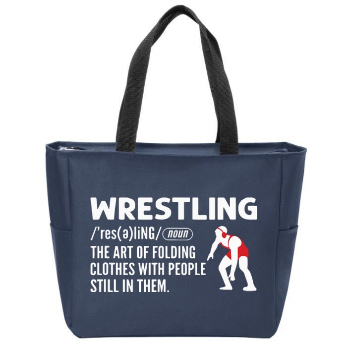 Definition Of Wrestling Wrestler Zip Tote Bag