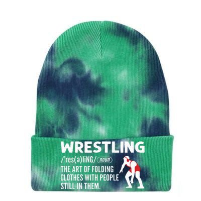 Definition Of Wrestling Wrestler Tie Dye 12in Knit Beanie