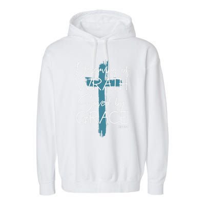 Deserving Of Wrath Saved By Grace Funny Christian Garment-Dyed Fleece Hoodie