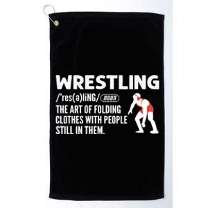 Definition Of Wrestling Wrestler Gift Platinum Collection Golf Towel