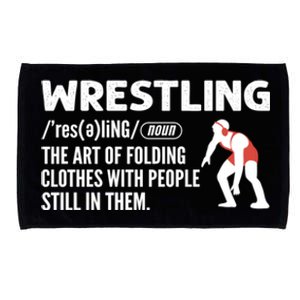 Definition Of Wrestling Wrestler Gift Microfiber Hand Towel