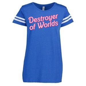 Detroyer Of Worlds Funny Barbe Barbenheimer Enza Ladies Jersey Football T-Shirt